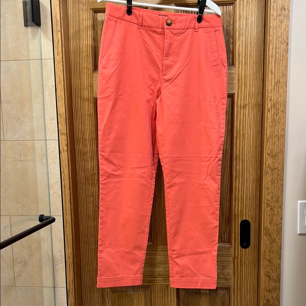 Vineyard Vines Women’s Mid Rise Chino Pants size 12 NWT color: Just Peachy